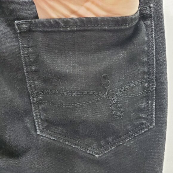 Denizen by Levi's High-Rise Jegging Crop Women's Black Cuffed Hem Jeans 28 - Picture 11 of 12